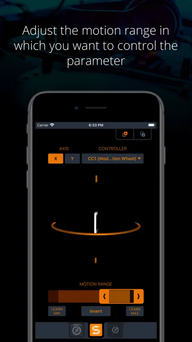 Zrzuty ekranu Midiflow Motion (Audiobus)