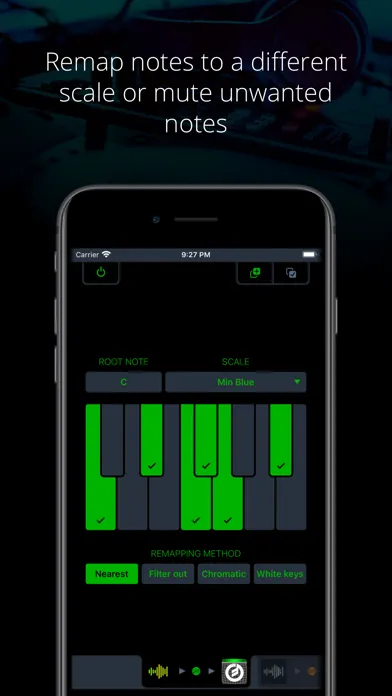 Capturas de tela do Midiflow Scales (Audiobus)