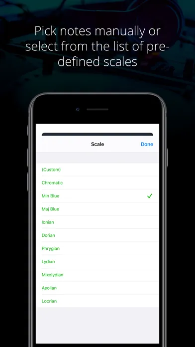 Capturas de tela do Midiflow Scales (Audiobus)
