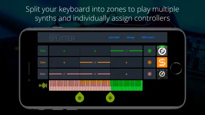 Tangkapan skrin Midiflow Splitter (Audiobus)