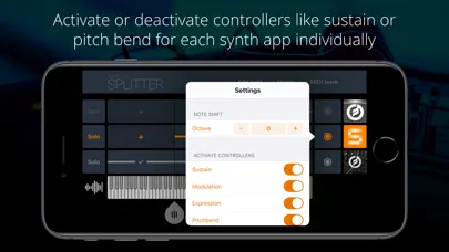 Tangkapan skrin Midiflow Splitter (Audiobus)