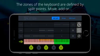 Tangkapan skrin Midiflow Splitter (Audiobus)
