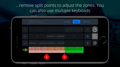 Tangkapan skrin Midiflow Splitter (Audiobus)