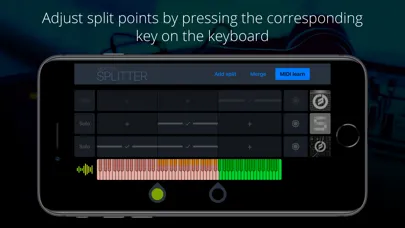 Tangkapan skrin Midiflow Splitter (Audiobus)