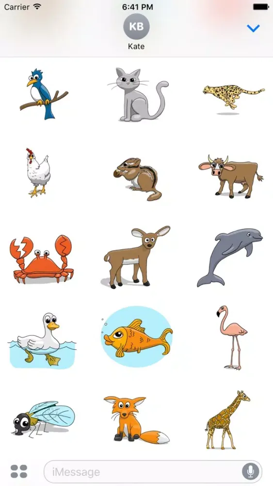 Скриншоты Stickertoons Zoo – Animal stickers for iMessage