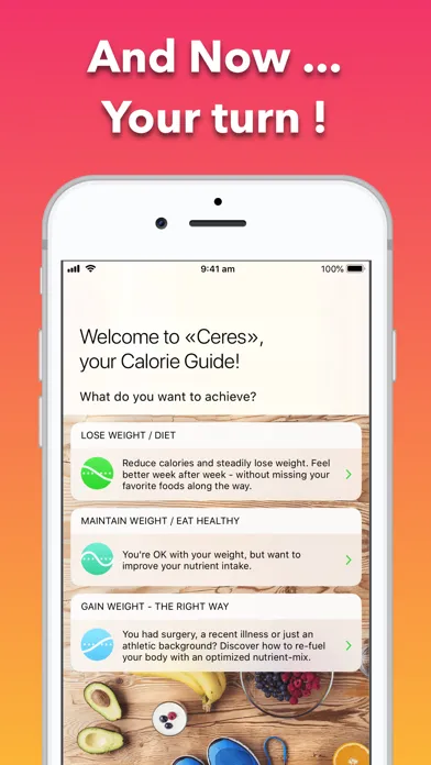 Ceres Calorie Counter Diet स्क्रीनशॉट