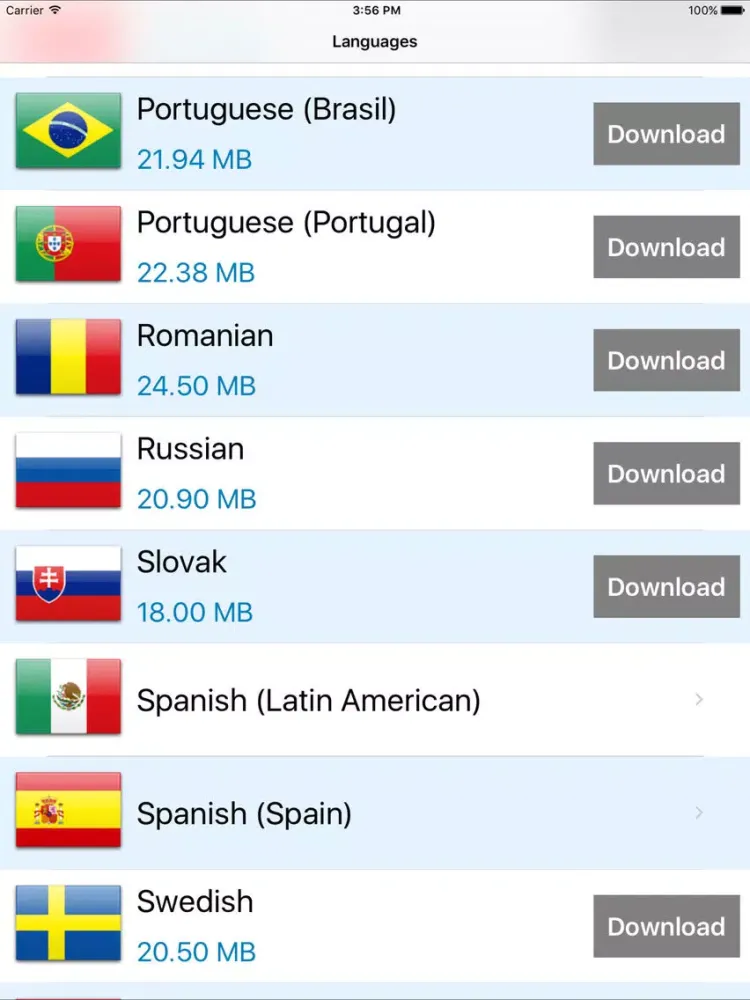 Ảnh chụp màn hình của Language Coach iPad 