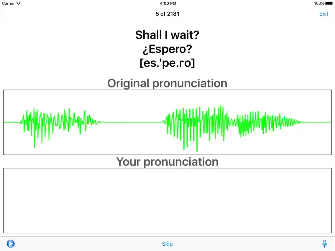 Ảnh chụp màn hình của Language Coach iPad 