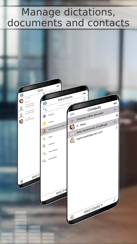 DictaNet App Screenshots