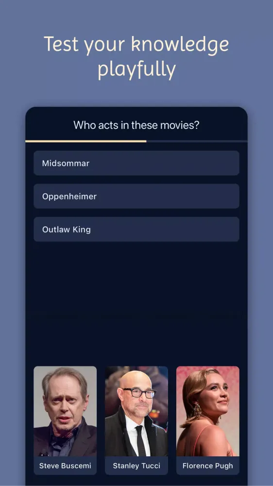 Movie & Actor Quiz Screenshots