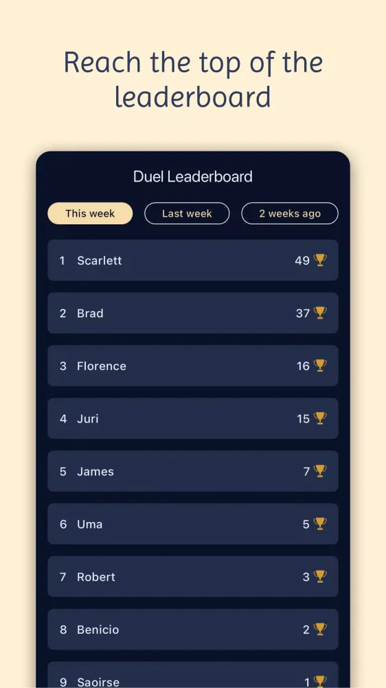 Movie & Actor Quiz Screenshots