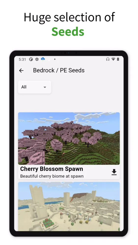 Seeds for Minecraft Screenshots