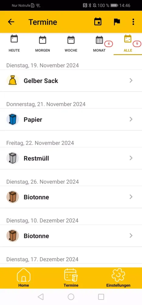 Abfall App LK Freudenstadt Screenshots
