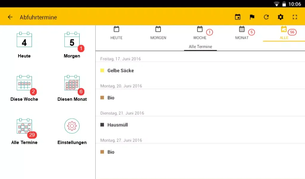 Abfall App LK Freudenstadt Screenshots