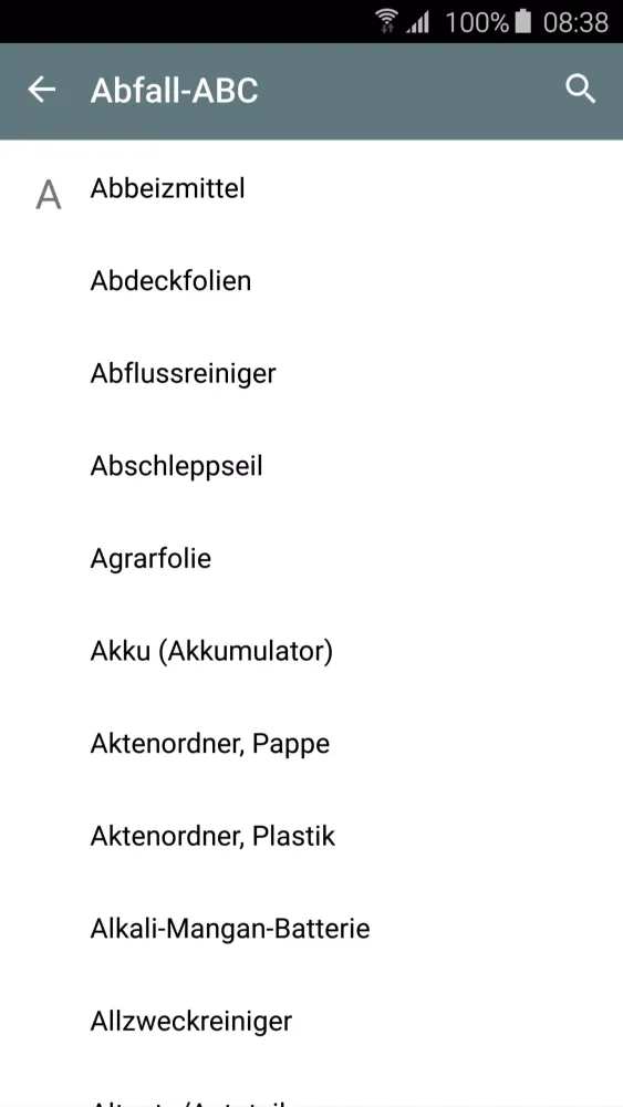 Abfall App Screenshots