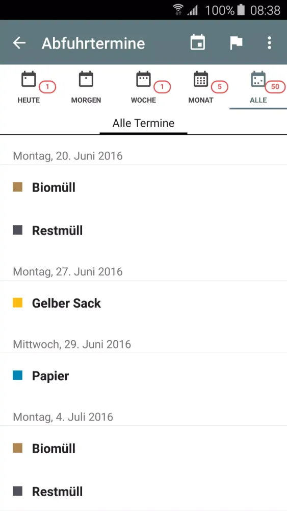 Abfall App Screenshots