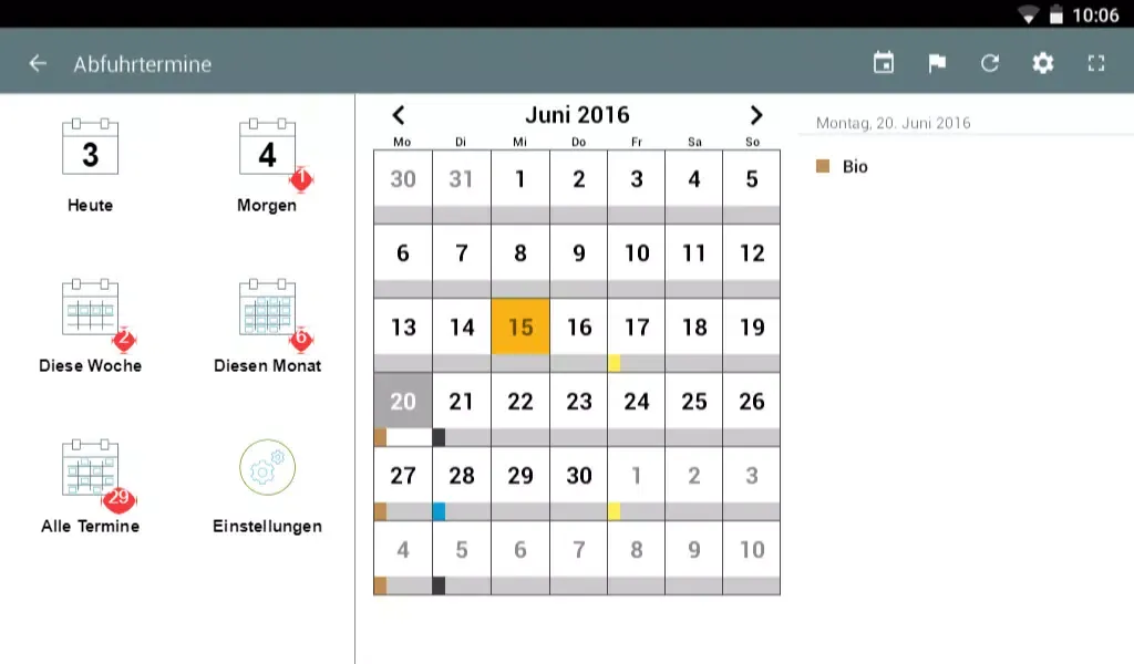 Abfall App Screenshots