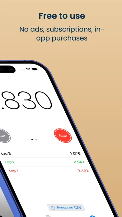 Tangkapan layar Stopwatch°