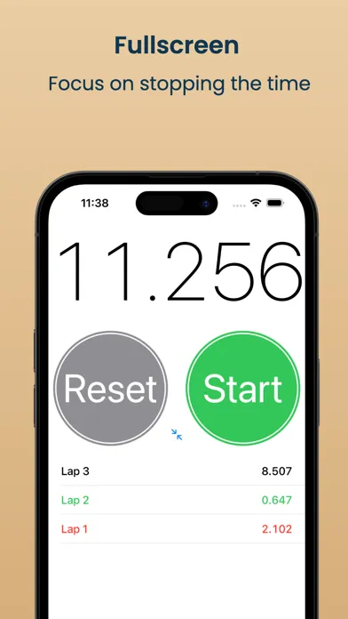 Tangkapan layar Stopwatch°