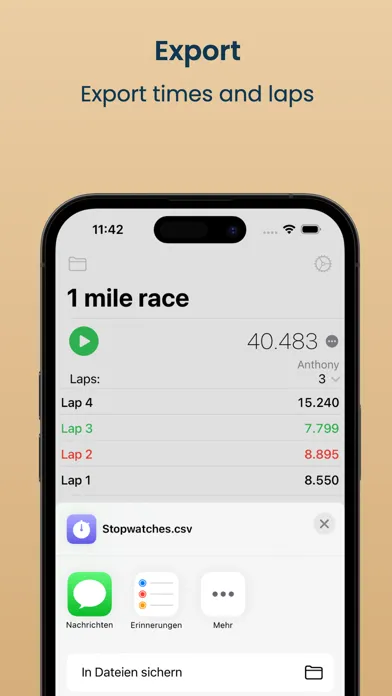 Tangkapan layar Stopwatch°