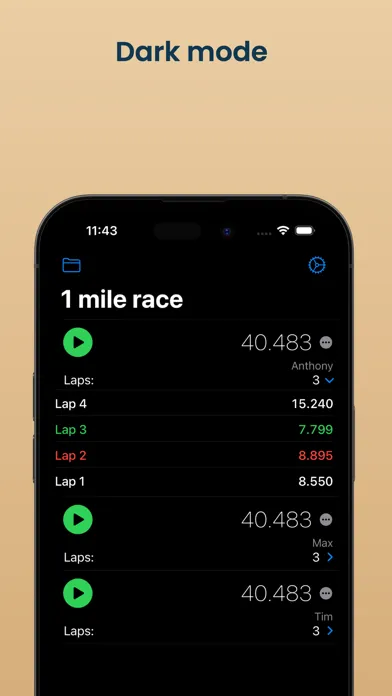 Tangkapan layar Stopwatch°