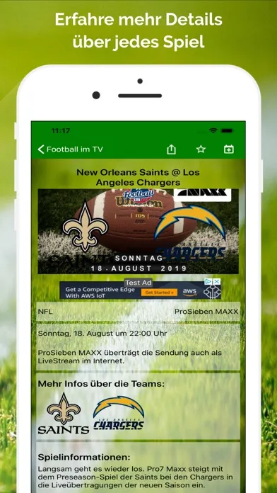 Football im TV live স্ক্রিনশট