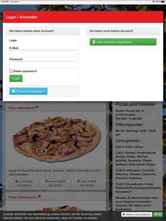PizzaLand - Dresden iPad  Ekran Görüntüleri