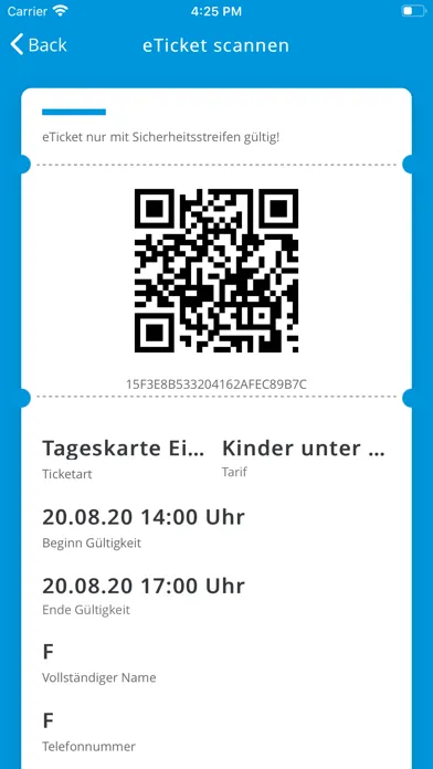 Screenshot di eTicket@KA