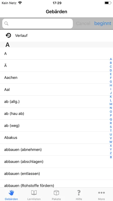 Gebärdensprache Wörterbuch Ges স্ক্রিনশট
