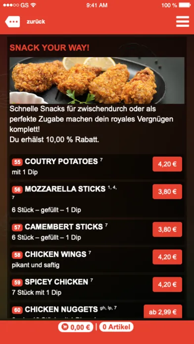 Zrzuty ekranu King's Pizza Meerbusch
