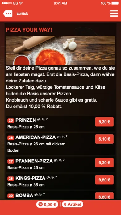 Zrzuty ekranu King's Pizza Meerbusch