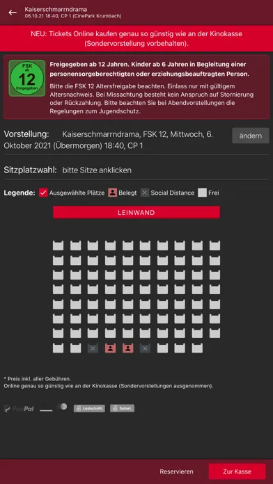 Capturas de tela do CinePark Krumbach