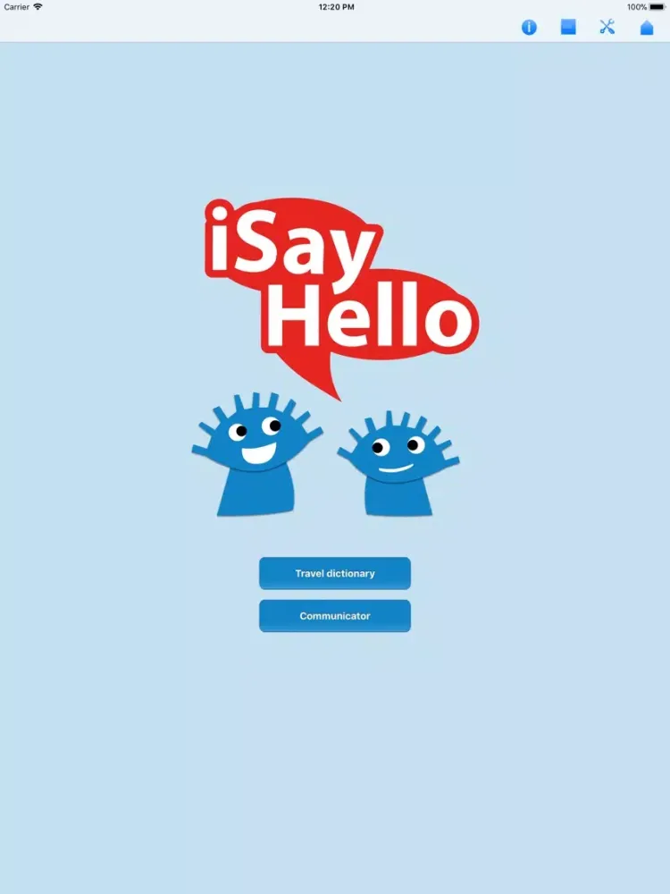 iSayHello Communicator iPad  Screenshots