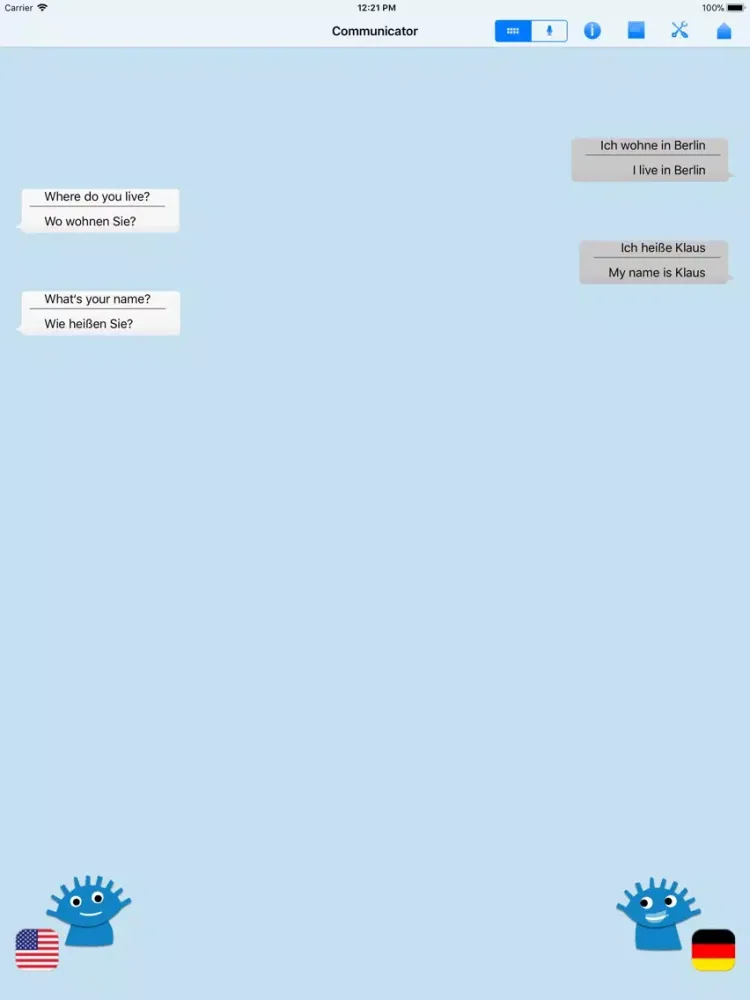 iSayHello Communicator iPad  Screenshots