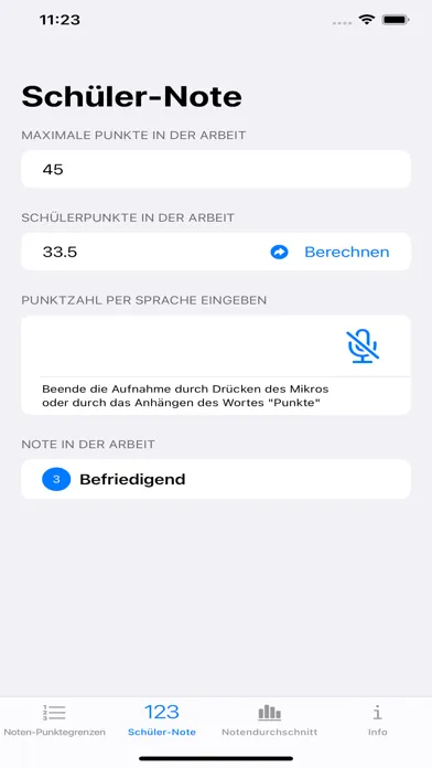 Capturas de pantalla de Schulnoten-Rechner für Lehrer