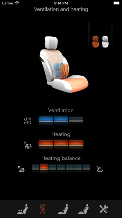 Captures d'écran de KLASSEN Seat control