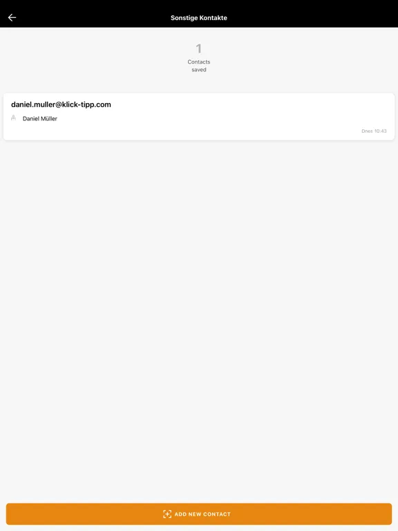 Tangkapan layar KlickTipp BCR iPad 