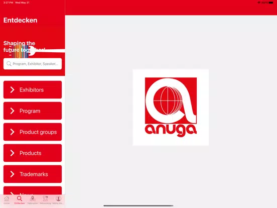 Ảnh chụp màn hình của Anuga iPad 