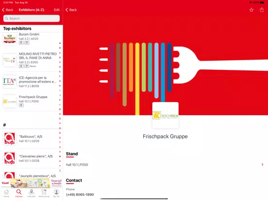 Ảnh chụp màn hình của Anuga iPad 