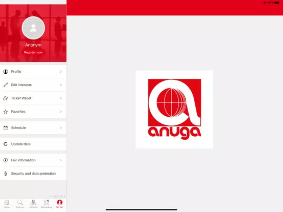 Ảnh chụp màn hình của Anuga iPad 