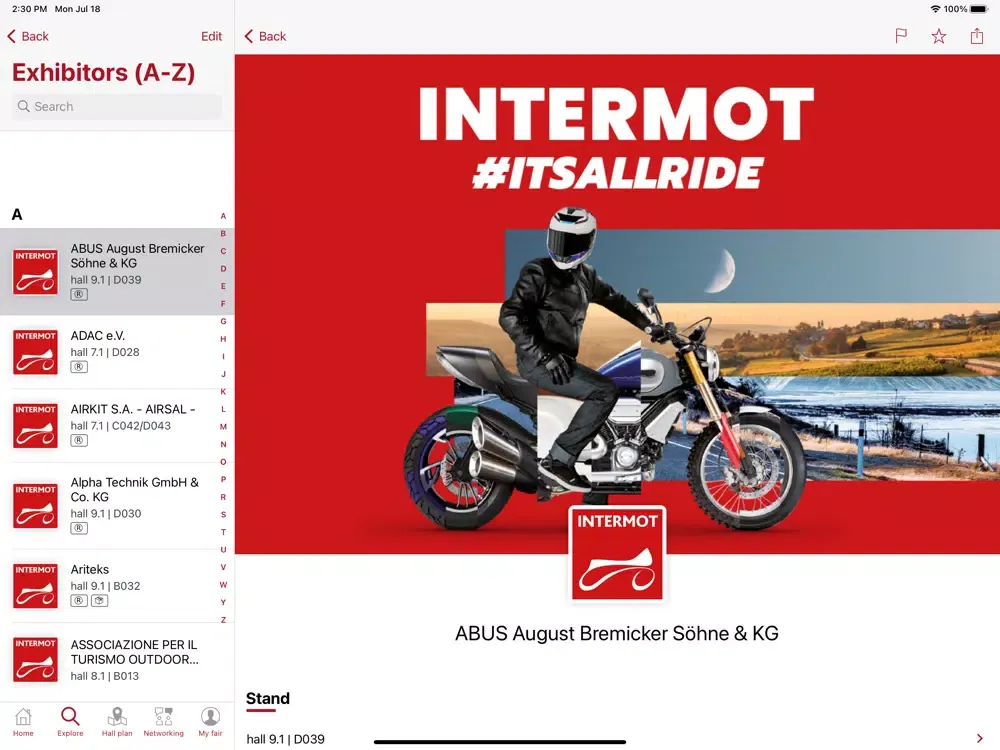 INTERMOT iPad 應用截圖