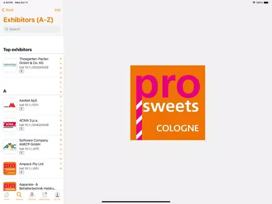 ภาพหน้าจอของ ProSweets Cologne iPad 