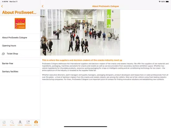 ภาพหน้าจอของ ProSweets Cologne iPad 