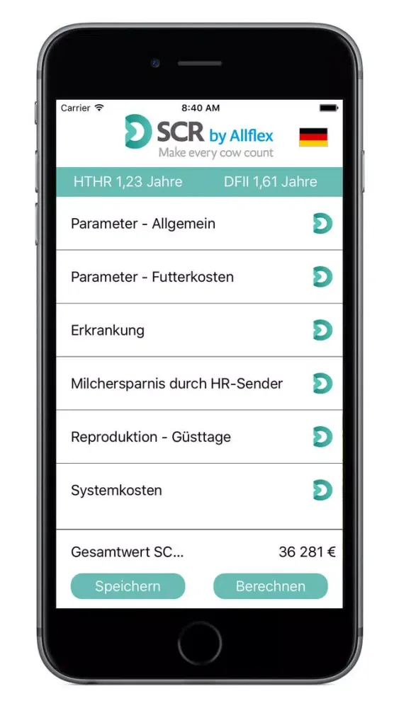 Capturas de tela do ROI-App