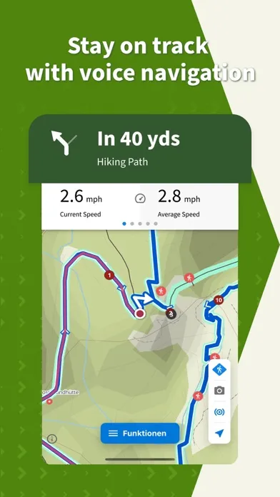 Capturas de tela do komoot - hike, bike & run