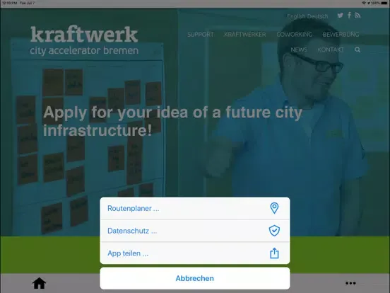 Capturas de pantalla de kraftwerk bremen iPad 