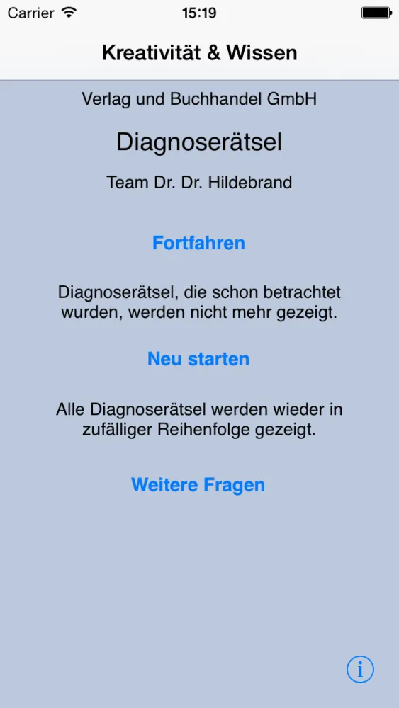 Capturas de tela do Diagnoserätsel