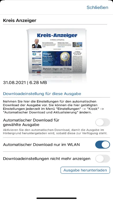Скриншоты Kreis-Anzeiger & LA/OZ ePaper