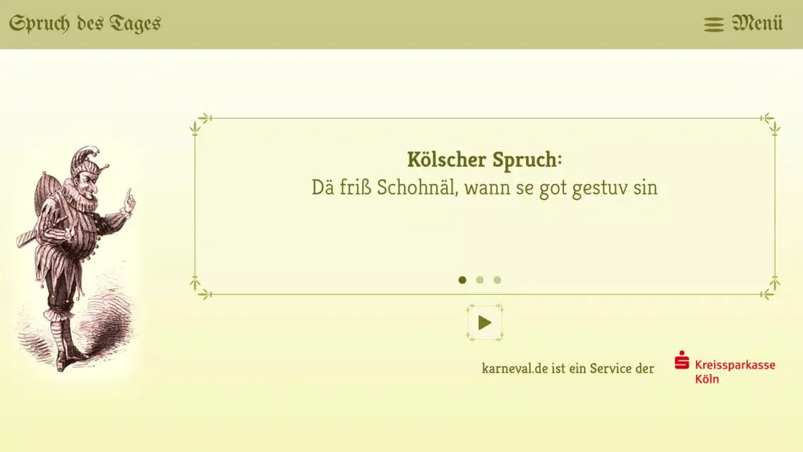 Tangkapan skrin JeckApp von karneval.de