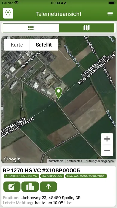 Captures d'écran de KRONE Smart Telematics